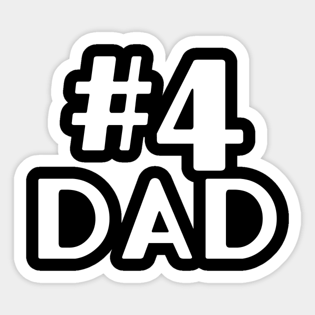 #4 Dad Sticker by ADSanika